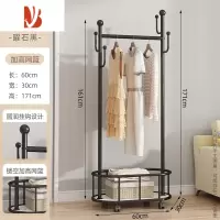 三维工匠轻奢带轮可移动衣帽架客厅家用衣服收纳架现代简易卧室落地挂衣架