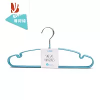 三维工匠衣服撑子成人卧室收纳加粗加厚家用宿舍衣架学生绿色防滑衣撑