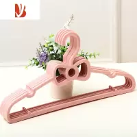 三维工匠少女心蝴蝶结塑料衣架加厚衣挂成人家用可爱学生宿舍粉色晾晒衣撑