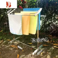 三维工匠迷你小衣架多落地不锈钢移动晒衣架阳台小型折叠斜面晾毛巾架