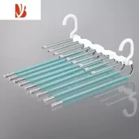 三维工匠不锈钢伸缩折叠魔术裤架夹多裤子专用收纳器衣柜挂衣架家用