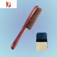 三维工匠马毛鞋刷擦皮鞋磨砂鞋翻毛皮去污长柄软毛鞋刷子大衣刷抛光鞋油刷