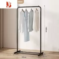 三维工匠衣架落地卧室挂衣架可移动带轮家用客厅晾衣杆简易晾衣架框衣帽架