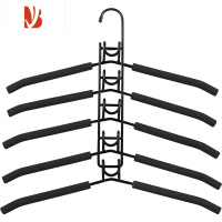 三维工匠五层衣架家用挂衣服短袖多层裤子专用裤架省空间t恤衣柜收纳器