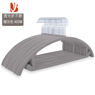 三维工匠半圆弧形植绒衣架防肩角衣挂家用绒面防滑不起包衣服架衣撑子