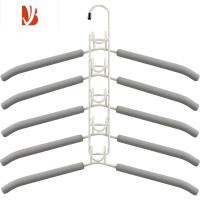 三维工匠多多层衣架海绵防滑魔术收纳衣挂衣柜衣撑家用挂衣架子衣服架