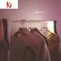 三维工匠少女心ins 10个装 可爱防滑衣架粉色爱心蝴蝶结家用挂衣服