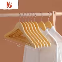 三维工匠复古实木衣架裤夹木质服装店衣挂木制防滑衣架子晒衣架挂钩