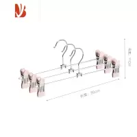 三维工匠家用防滑裤架裤夹子裙裤夹简易JK制服裙夹子衣架可旋转挂钩架