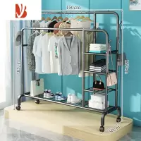 三维工匠晾衣架落地折叠卧室内简易家用单杆挂衣服架宿舍收纳凉晒被子器