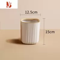 三维工匠新款桌面垃圾桶中式家用可爱小桶迷你客餐桌台上收纳桶精致轻奢风