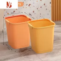 三维工匠自带提手压圈式方形垃圾桶加厚大号家用厨房客厅卫生间轻奢纸篓