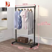 三维工匠晾衣架落地卧室折叠室内双杆式晾衣杆阳台晒衣架伸缩单杆式衣架子