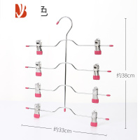 三维工匠多防滑裤架多层牛仔裤子收纳jk裙夹宿舍学生格裙衣架家用