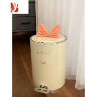 三维工匠DIY蝴蝶结高颜值垃圾桶家用客厅卫生间厨房收纳桶大容量带盖脚踏