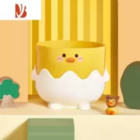 三维工匠桌面垃圾桶迷你家用小号可爱黄鸭创意卡通宿舍卧室收纳纸篓垃圾筒