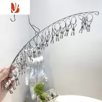 三维工匠收纳绝绝子~20夹不锈钢袜架袜子器多夹衣架家用宿舍晾衣收纳架
