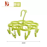三维工匠防风晾衣架凉晒袜子内衣内裤婴儿童圆形带挂钩器多夹子家用