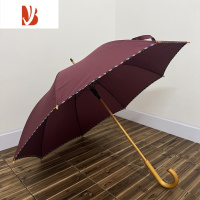 敬平出Mizu美筋龙简约职场商务绅士木头长柄大号防风男女通用雨