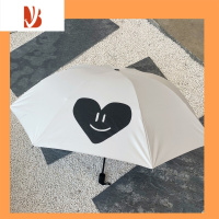 敬平雨女少女心ins爱心遮阳防晒黑胶暗黑系太阳晴雨