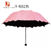 敬平晴雨伞小清新太阳伞三折叠黑胶防晒两用伞韩国女士蕾丝花
