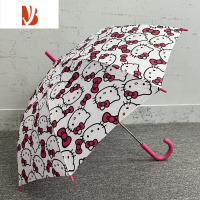 敬平9美刀!高品质卡通猫咪安全手开式防风幼儿园儿童女长柄雨S