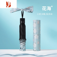 敬平油画花朵雨伞女晴雨两用防晒ins风 小清新太阳伞遮阳