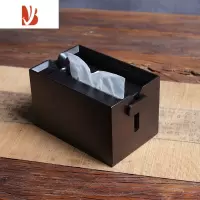三维工匠紫竹纸巾盒创意提柄抽纸盒复古榫卯禅意餐巾纸盒茶台茶室葫芦摆件 复古升降纸巾盒