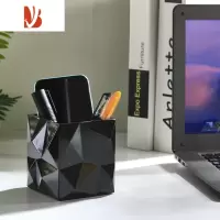 三维工匠抽纸盒家用客厅餐厅创意简约酒店纸巾盒桌面轻奢ins现代北欧 黑色(钻石面收纳筒)