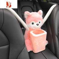 三维工匠车载纸巾盒垃圾桶二合一创意玩偶汽车扶手箱抽纸盒挂式车内装饰品 狐狸纸巾盒垃圾桶两用