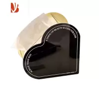 三维工匠现代简约亚克力创意心形纸巾盒可爱黑色桌面家居抽纸式餐巾收纳盒 双拼