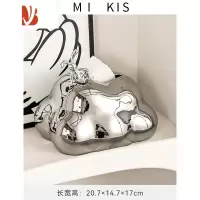 三维工匠云朵~ins奶油风纸巾盒摆件客厅抽纸盒创意家用茶几桌面装饰 云朵纸巾盒-银色(慵懒小兔)