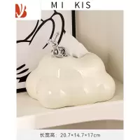 三维工匠云朵~ins奶油风纸巾盒摆件客厅抽纸盒创意家用茶几桌面装饰 云朵纸巾盒-米色(慵懒小兔)