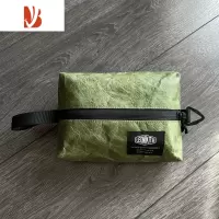 三维工匠杜邦纸纸巾盒 收纳包简约ins 抽纸盒黑化露营车载挂袋 抹茶绿-户外织带款