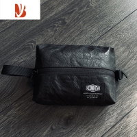 三维工匠杜邦纸纸巾盒 收纳包简约ins 抽纸盒黑化露营车载挂袋 碳黑色-户外织带款