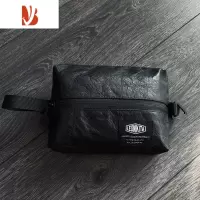 三维工匠杜邦纸纸巾盒 收纳包简约ins 抽纸盒黑化露营车载挂袋 碳黑色-户外织带款