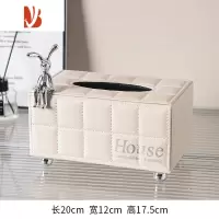 三维工匠纸巾盒客厅轻奢桌面创意摆件茶几抽纸盒收纳盒家用餐厅网红兔 [盼望兔]皮革纸巾盒