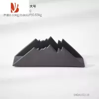 三维工匠北欧现代时尚轻奢立式纸巾盒酒店西餐厅纸巾夹咖啡厅客厅餐巾纸盒 深灰色雪山纸巾架大号