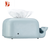 三维工匠抽纸盒可爱卡通创意儿童纸巾盒简约餐厅客厅现代抽纸筒多收纳 天蓝色(树脂材质)