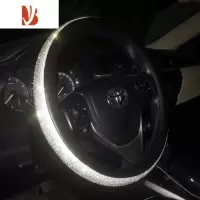 三维工匠车载车用带钻纸巾盒套女士创意镶钻汽车抽纸盒水钻摆件车上内饰品 方向盘套