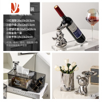 三维工匠家用客厅创意桌面ins放遥控多纸巾收纳盒高级感餐厅桌抽纸盒 轻奢四件套