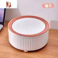 三维工匠小网红桌面垃圾桶客厅轻奢多杂物收纳筒办公桌按压迷你垃圾篓