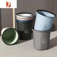 三维工匠垃圾桶家用连体带压圈客厅轻奢厨房卫生间学生宿舍大容量马桶纸篓