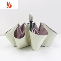 敬平全太阳伞防晒女简约森系晴雨两用彩胶折叠遮阳伞