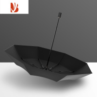 敬平黑伞黑色手动雨伞女晴雨两用女生高颜值男折叠纯黑男士法式赫本风
