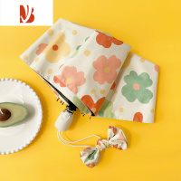 敬平日系唯美全雨伞女ins风折叠晴雨两用黑胶太阳伞防晒