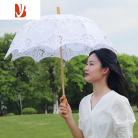 敬平白色新娘伞镂空花边公主洋伞婚纱拍照摄影法式女孩舞蹈道具