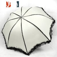 敬平太阳伞蕾丝雨伞女防晒学生森系复古简约遮阳折叠晴雨两用