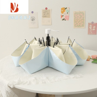 敬平超轻小巧ins彩胶防晒太阳伞女折叠晴雨两用遮阳伞upf50+