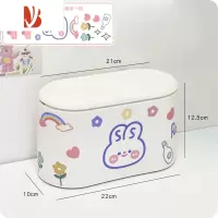 三维工匠ins风家用桌面带盖垃圾桶可爱按压式学生宿舍果皮收纳盒高颜值女